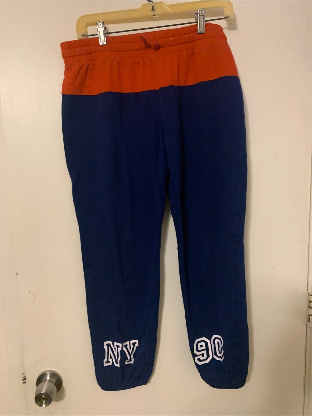 flirtitude Navy and Red Colorblock Joggers